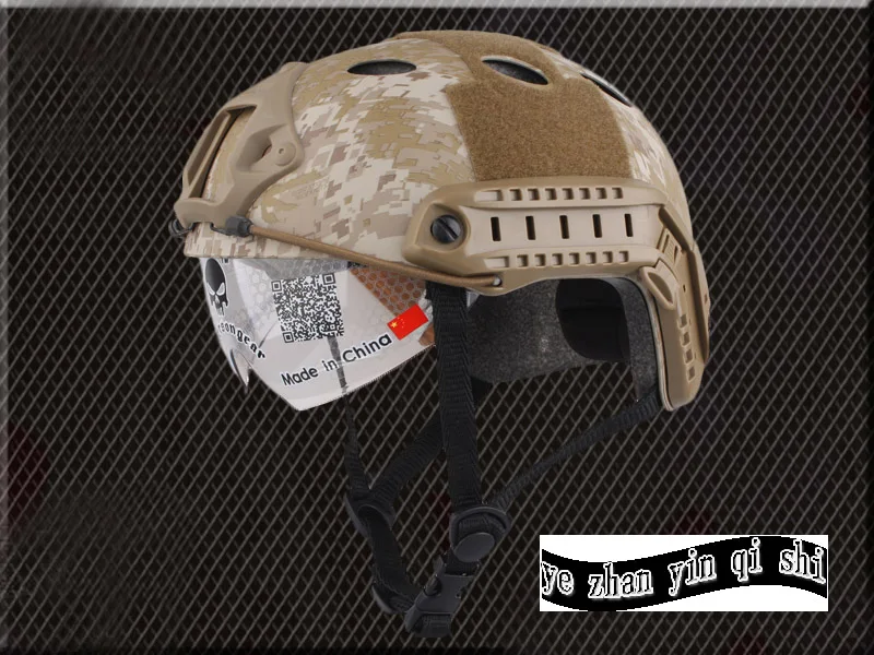 Emerson gear Быстрый Шлем с защитными очками типа PJ тактическая Боевая Экипировка военный страйкбол шлем - Цвет: DD