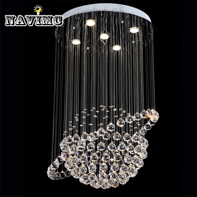 

Modern LED Crystal Ceiling Lights Cristal Lustres Fitting Flush Mount Lighting Fixtures Globe Design lamp For Hotel Restaurant