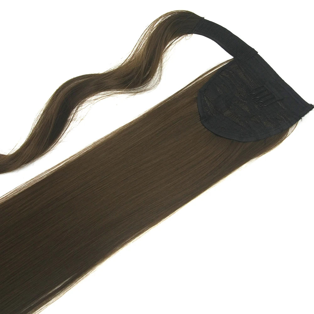 Soowee длинные прямые высокотемпературные синтетические волосы для наращивания блонд пони хвост накладные волосы на резинке