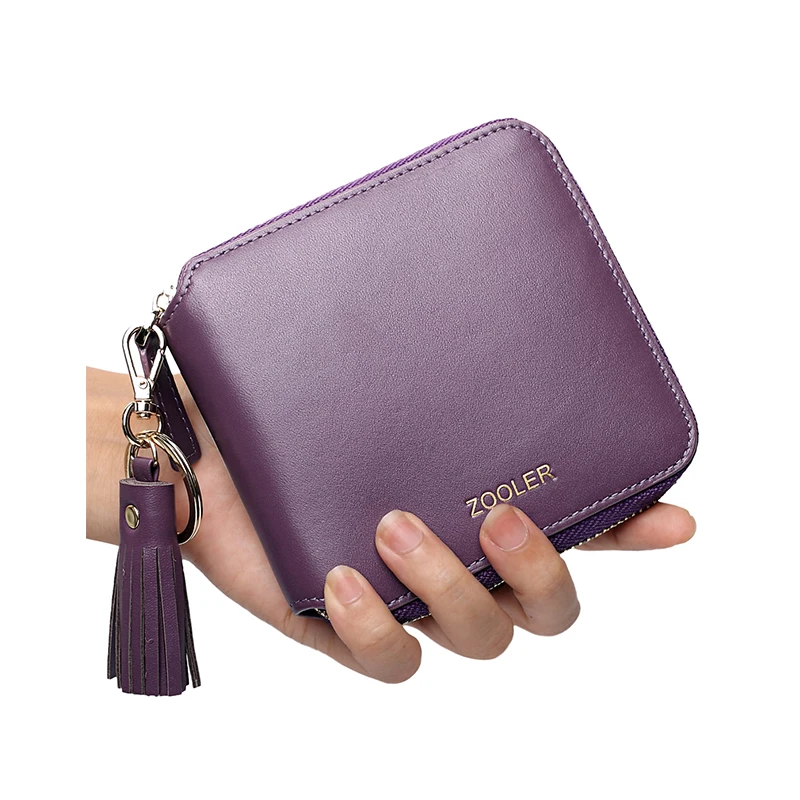 

Famous brand genuine leather bag ZOOLER wallets 2018 hot woman clutch wallet small purse card holder Luxury cartera mujer#11016