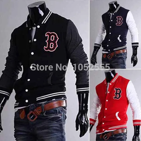 Fashion Mens Boys Varsity Letterman University College Baseball Jacket Coat Tops Outwear Ages 3-99 MN104 | Мужская одежда