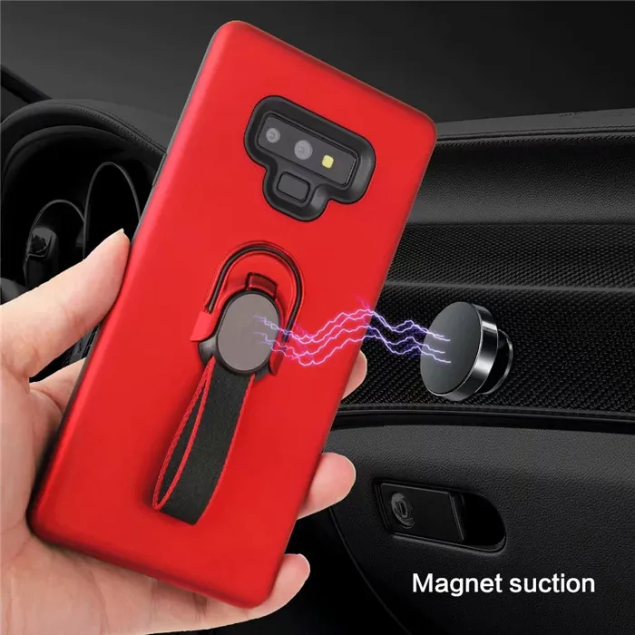 

For Samsung Galaxy S7 Edge S8 S9 Plus case Car Holder Magnetic Suction Ring Bracket Rugged Armor Phone Cover for Note 8 9 Case