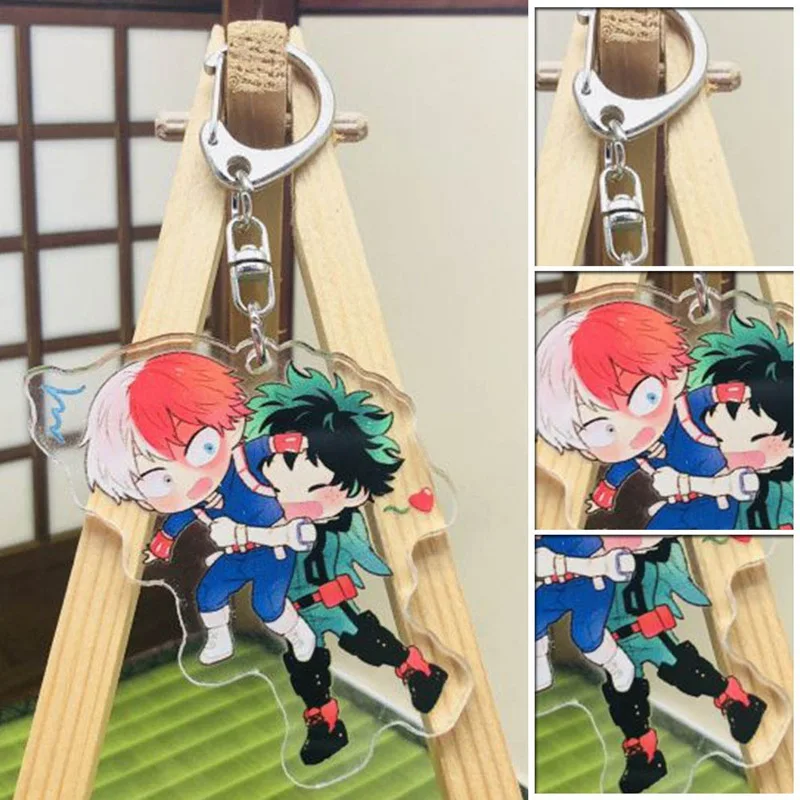 

New Lovely Cartoon Anime New Academia My Hero Academi Keychain Acrylic Key Ring Charms Gift