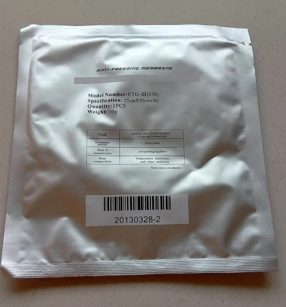 

New Arrival 50pcs Antifreeze Membrane Pads Gel Patch 27*30cm Antifreezing Anti-freezing Pad For Cryo Therapy Freeze Fat Machine