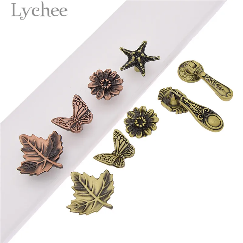 

Lychee Vintage Leaves Butterfly Star Design Drawer Pull Handle Alloy Cabinet Pulls Furniture Cupboard Handle Home Improvement