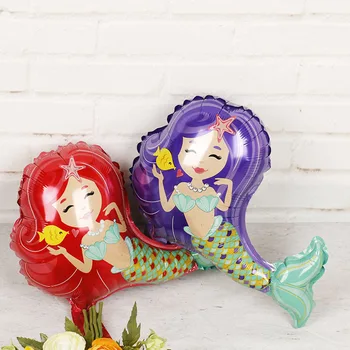 

The Little Mermaid Foil Balloons 20pcs Princess Ariel Inflatable Air Baloes Baby Shower Girl Mermaid Party Supplies Globos Ball