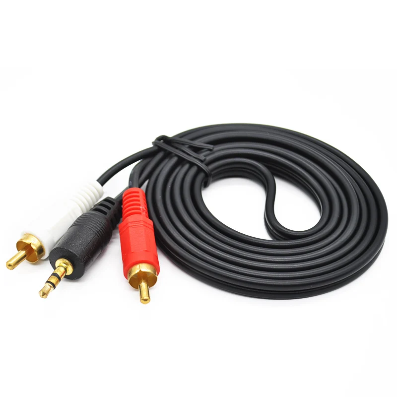 

RCA Audio Cable 3.5mm aux Cable One-to-two Interface Audio Data Cable Cord Music Cable to AV 2 RCA Stereo 1.5/3/5m #5