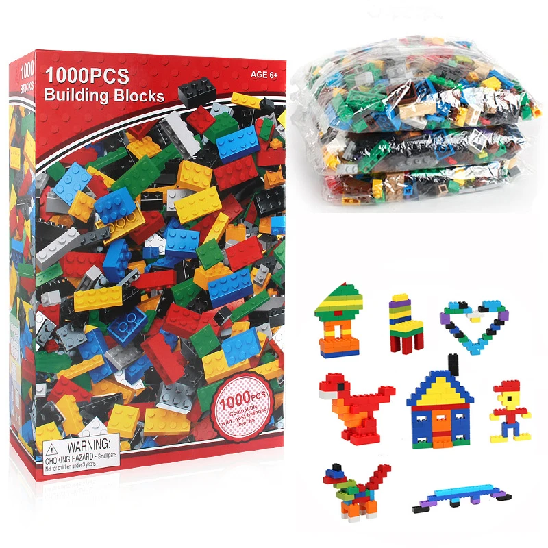

1000Pcs Building Blocks City DIY Creative Bricks Educational Building Block Toys For Child Compatible With legoe Bricks