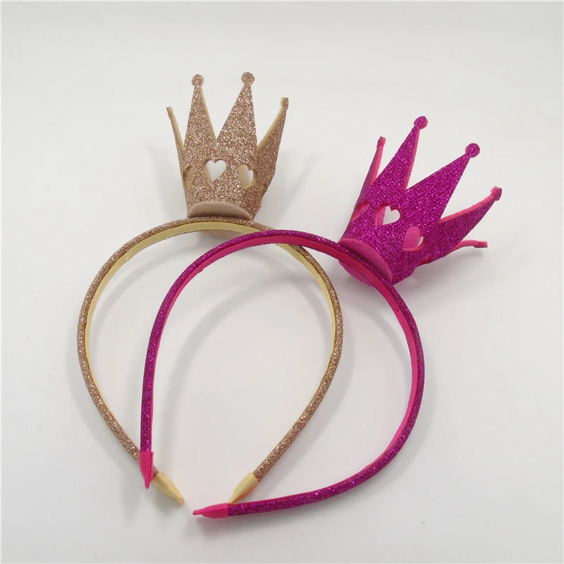 女の子のためのピンクと赤のキラキラのヘッドバンド フェルトティアラ バレンタインデー 刻まれたハート クラシック パーティーギフト ピース ロット Crown Girl Crown Bandcrown Girl Hair Aliexpress