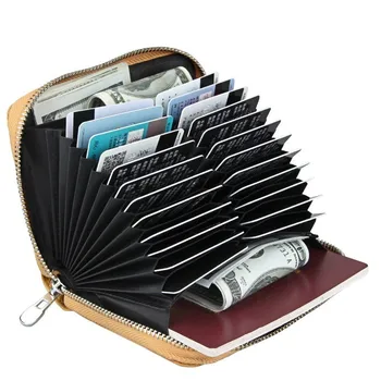 

2020 Fashion Genuine Leather Money Pocket Ladies Coin Purse Zipper Card Holder Phone Pocket Small Wallet Women Clutch Bag