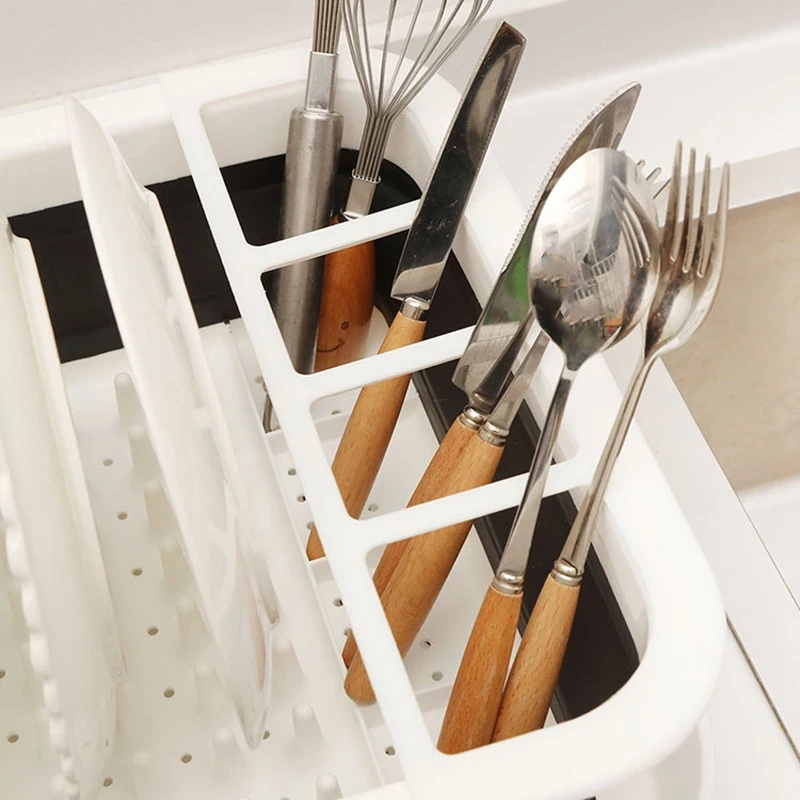 Модная Складная подставка для посуды кухонная стойка для посуды миска-дуршлаг тарелка для посуды портативная посуда сушильная стойка с лотком