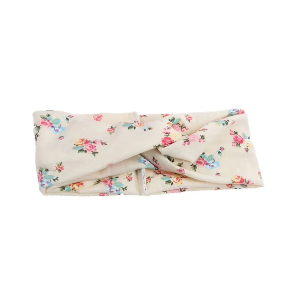 

Spring New Hair Accessories Bohemian Headband Printed Cotton Cross Hair Band Ladies Headband Headdress