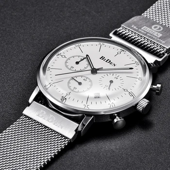

BIDEN Men Watches Top Brand Luxury Business Waterproof Sport Chronograph Quartz Man Wrist Watch Male Clock Relogio Masculino