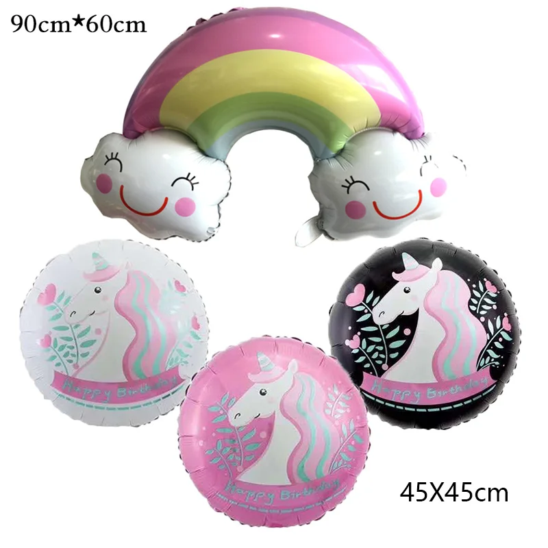 

1Pcs/Lot Unicorn balloons 18 inch star Round Balloon Birthday Party Decor Kids Rainbow Balloons Unicorn Party Supplies