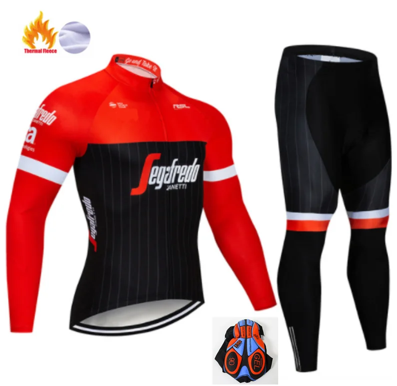 Зимняя Теплая Флисовая одежда для велоспорта, одежда для велоспорта/майки для велоспорта/Одежда для горного велосипеда Ropa Ciclismo - Цвет: Winter Cycling set