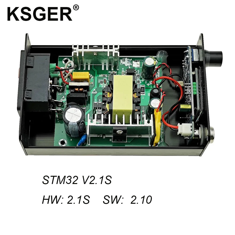 KSGER T12 паяльная станция STM32 V2.1S OLED контроллер T12 железные наконечники сварочные комплекты ручка из алюминиевого сплава цинковая подставка быстрый нагрев