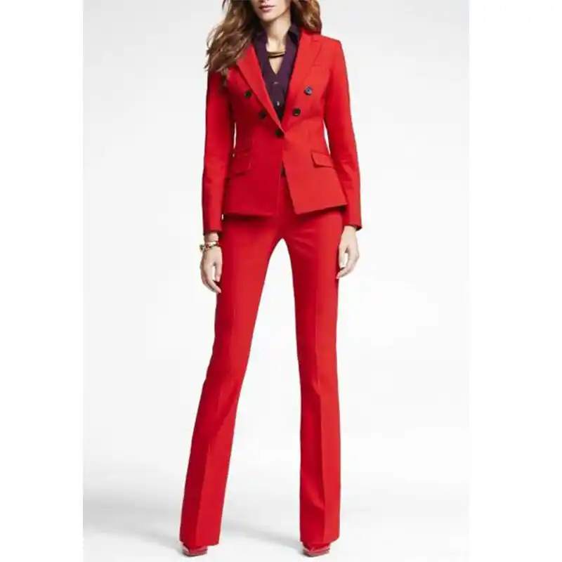 women's red business suits