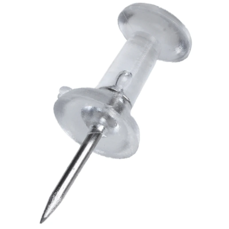 Home office plastic coating thumbtacks 50 Transparent