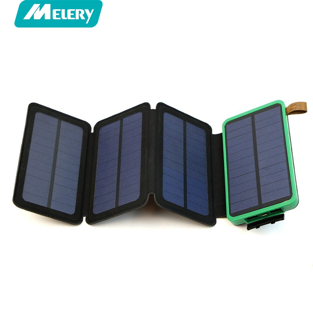 melery solar power bank charger three foldable solar panel power bank 10000mah portable rugged melery solar power bank charger three foldable solar panel power bank 10000mah portable rugged