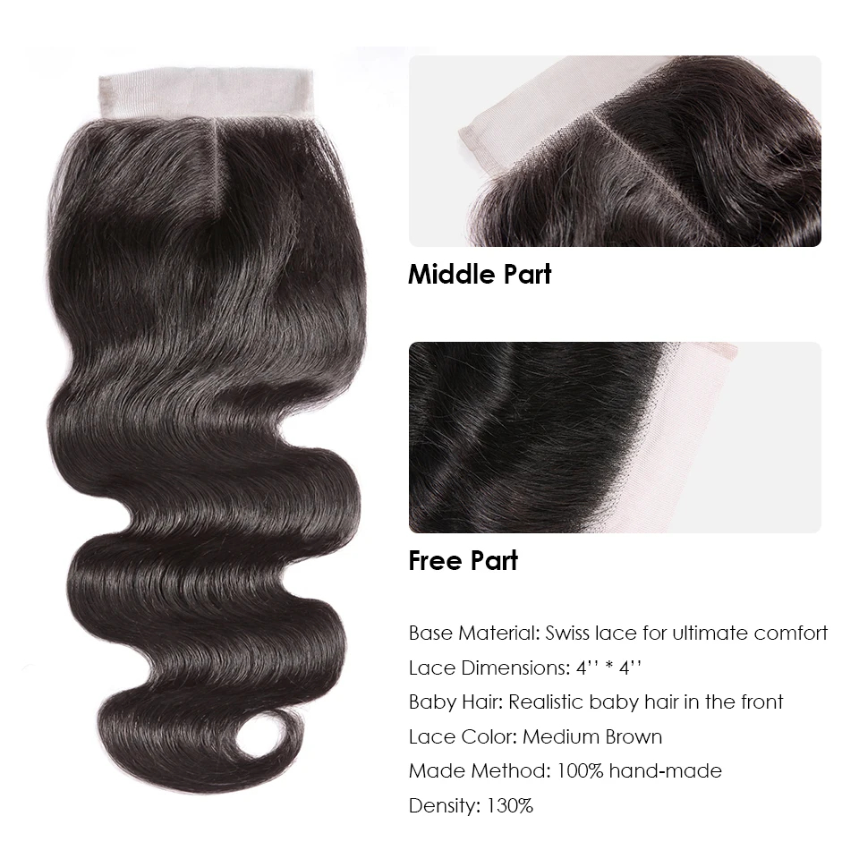 HJ Weave beauty 8A натуральные волосы пучки волос с закрытыми волосами бразильские