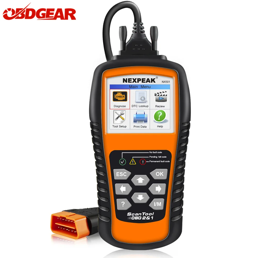 OBD2 автомобильный диагностический сканер NEXPEAK NX501 ODB2, диагностический инструмент, считыватель кода двигателя на русском языке, Автомобильный сканер - Цвет: Белый