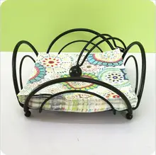 Retro Napkin Paper Holder Square Shaped Table Tissue Box Paper Rack For Home Hotel Restauant Party Wedding Kitchen Storage Rack