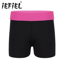 IEFiEL/Детские шорты с широким эластичным поясом для девочек, штаны для занятий спортом, гимнастических тренировок, выступлений, упражнений