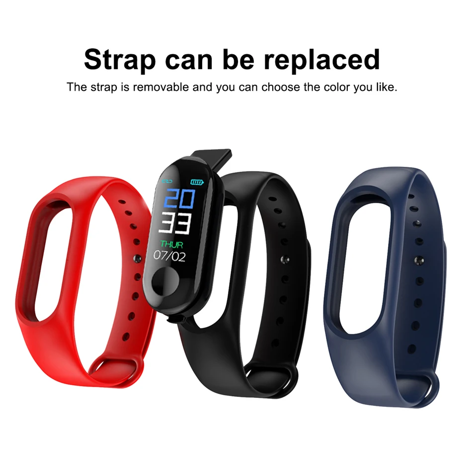 Smart Bracelet Color Touch Screen Fitness Tracker Blood Pressure Heart Rate Monitor Smart Band Fitness Reminder sleep quality
