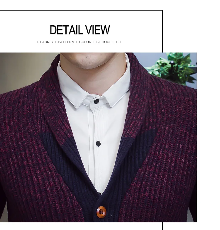Гуйсян Новинка 2017 года, стильное Для мужчин высокого качества однобортный шерстяной свитер кардиган Для мужчин модные свитера Для мужчин