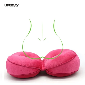 

UFRIDAY 3D Multi-functional Memory Seat Cushion Coussin Pillow Plush Hip Cushion Two Petals Double Orifice Seat Cushions Cojine