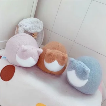 

Soft Adorable Faceless Cat Plush Toy Round Fat Shape Cat Stuffed Animals Back Figure Shadow Unique Gift toy Girl Home Sofa decor