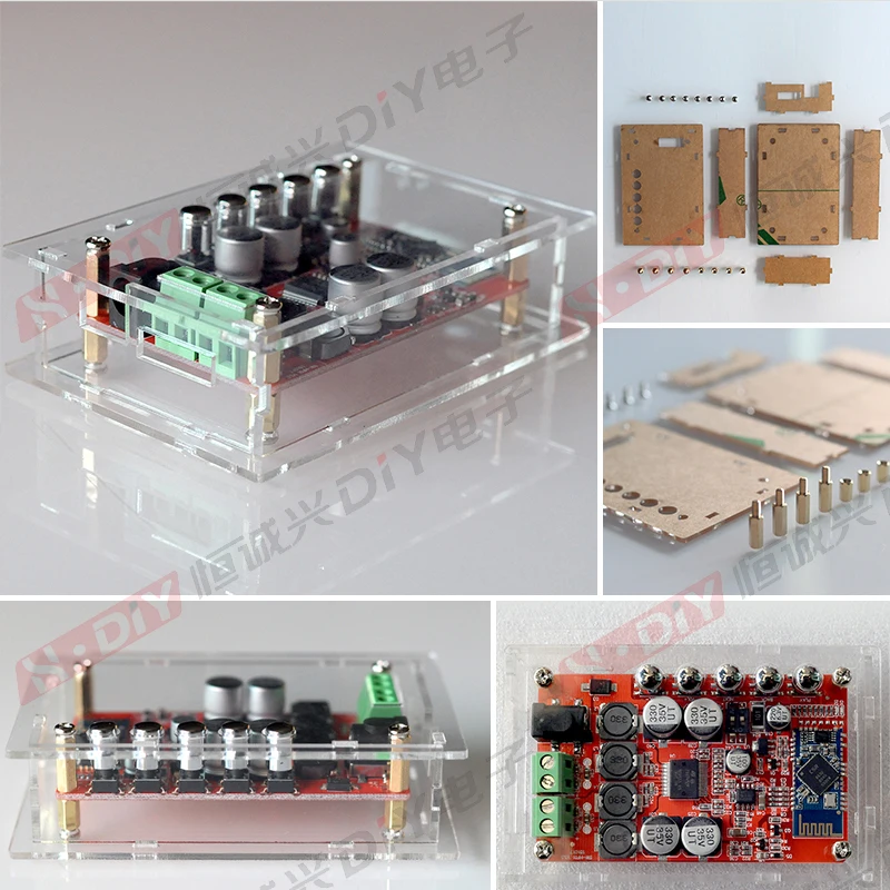 

TDA7492P 4 Bluetooth 50W*2 audio output amplifier board receives the digital power amplifier board + acryliccaseor
