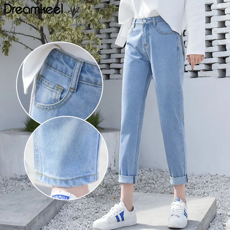 Jeans Women Female Jeans New Spring Harem Pants Korean Version of The Loose Nine Pants High Waist Jeans Y