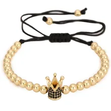 FAITHEASY циркониевый кулон an Crown 5 мм Медь жемчуга ткань Ленточки браслеты с орнаментами