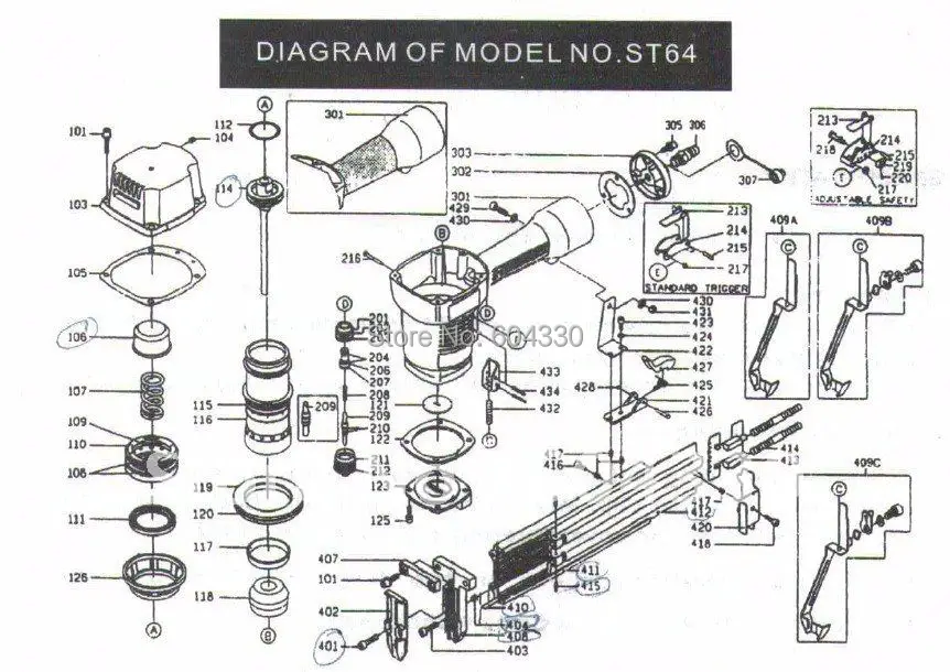 

Spare parts for Air Nailer AIR GUN Can chose Air gun