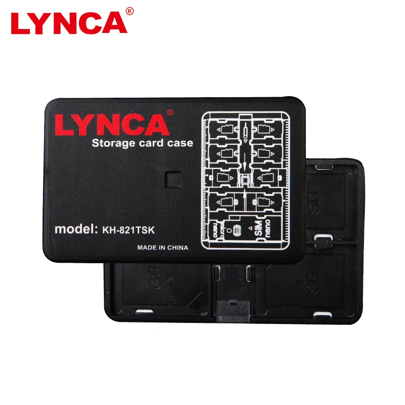 

Memory Card Case Storage Holder LYNCA Bank Card Size Memory Card Carrying Storage Box Holder for 4 SD SDHC SDXC Card 8 TF 1 SIM