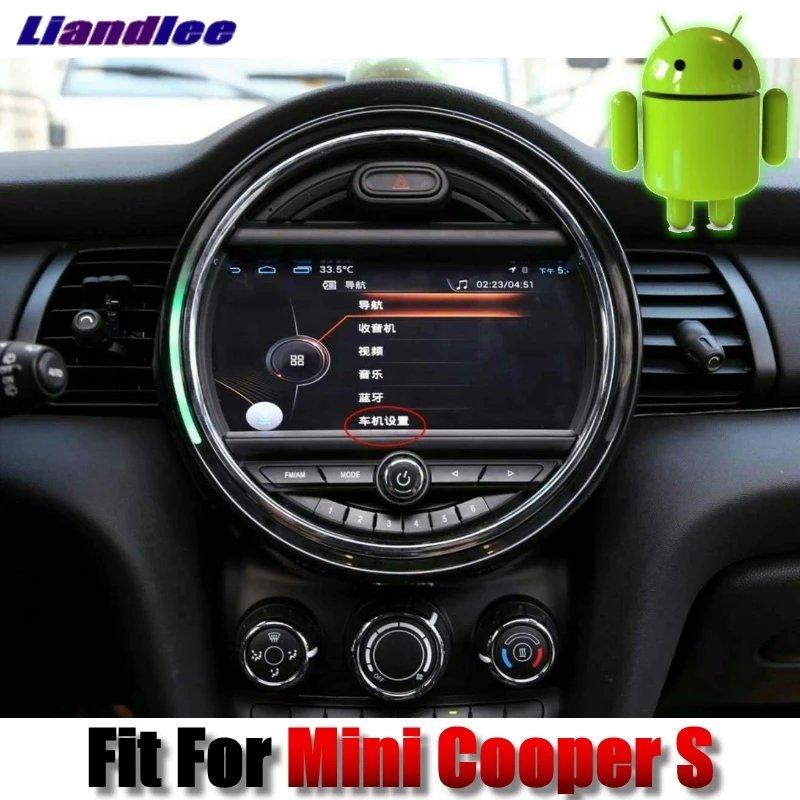Sale Liandlee For Mini Cooper S 2016~2018 Android system Car Multimedia Player NAVI  With iDrive Button Car Radio GPS Navigation 2