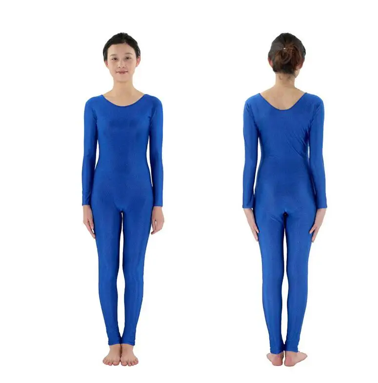 

2019 Spandex Zentai Full Body Skin Tight Jumpsuit Unisex Zentai Suit Bodysuit Costume for Women Unitard Lycra Dancewear