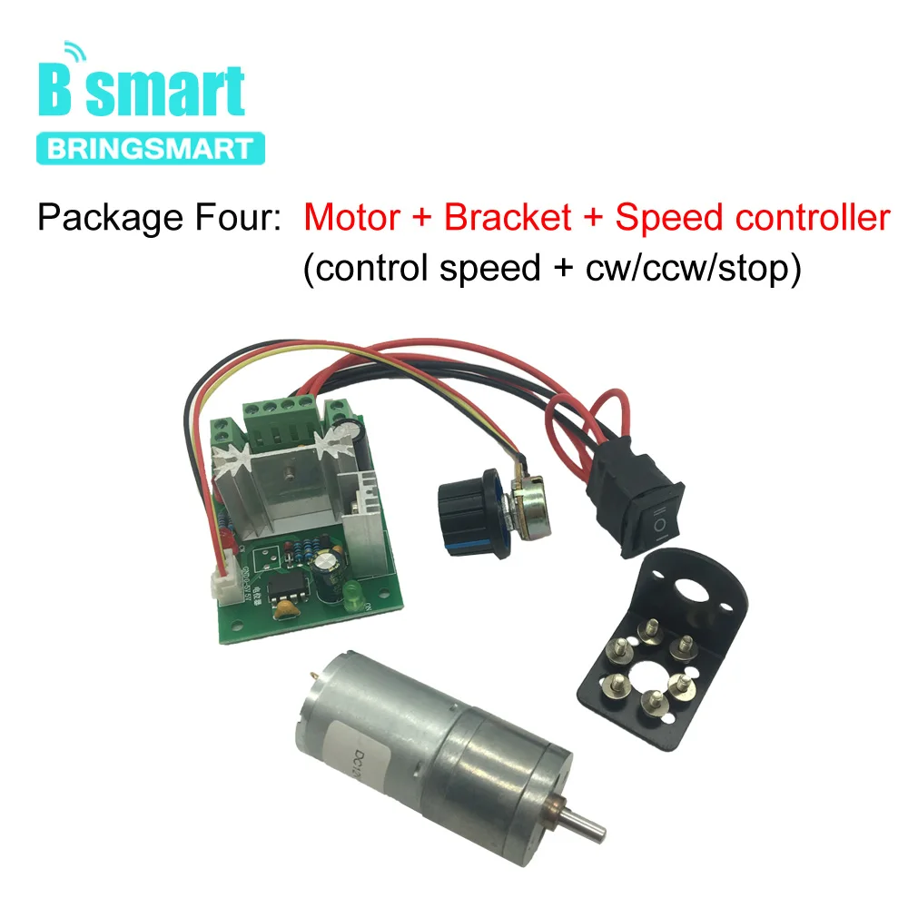 Электродвигатель редуктор Bringsmart с постоянным током 3 в 6 12 В 24 В|dc gear motor 6v|gear 6vdc |