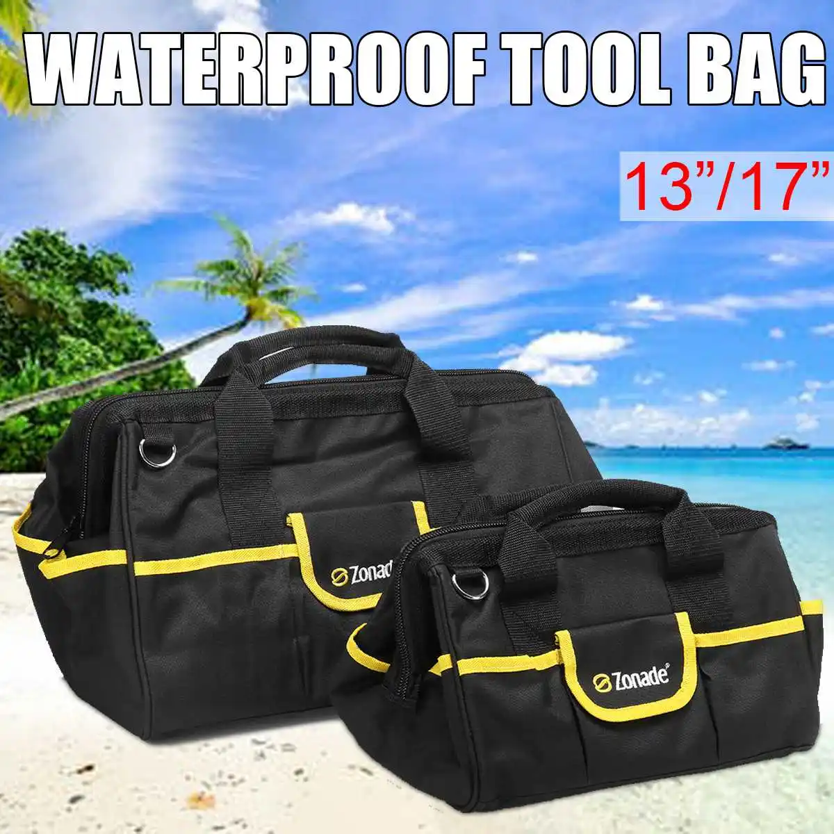 

Multifunction Tool Bag Oxford Cloth Professional Electrician Repair Toolbag Large Capacity Messenger Toolkit Holder 13/17inch