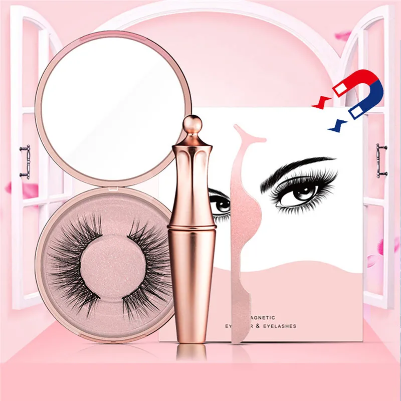 

3Pcs Hot Magnetic Liquid Eyeshadow&Magnetic False Eyelashes&Tweezer Make Up Set Waterproof Long Lasting Eyelash Extension Beauty