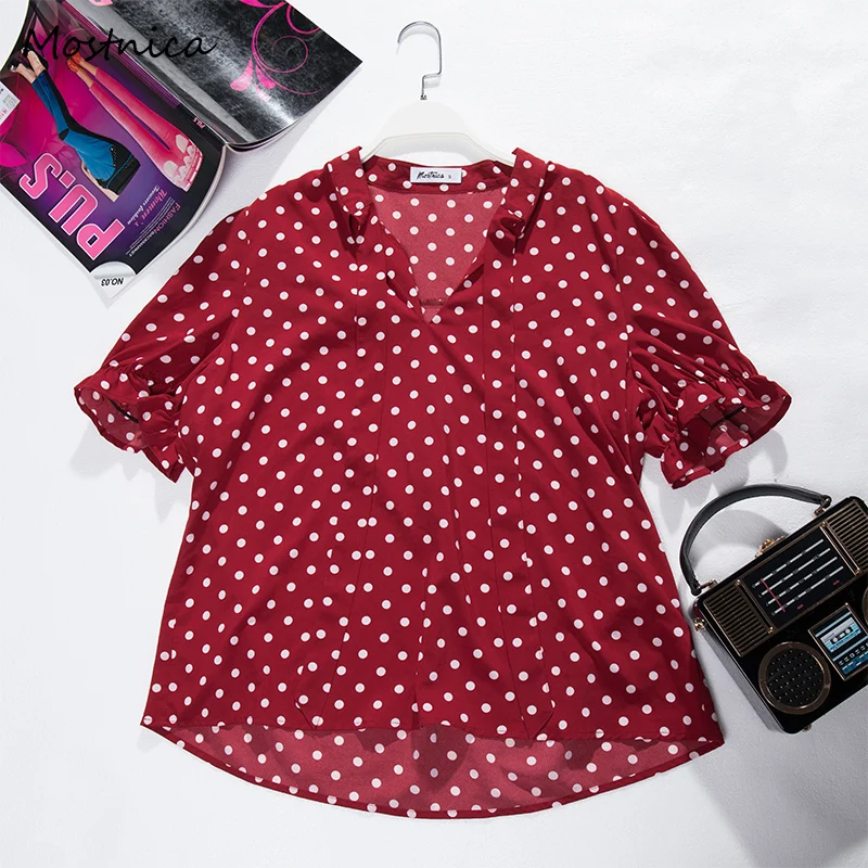 burgundy polka dot shirt womens