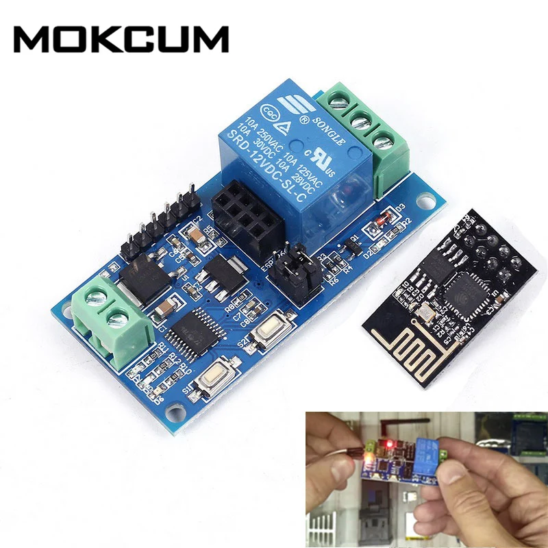 

DC 12V ESP8266 1 Bit WIFI Relay Module IOF Intelligent Home Mobile APP Remote Control Switch For Smart Home IOT Transmission