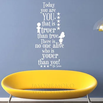 

DIY Wall Decals Quote Today You Are You Lettering Words Vinyl Stickers For Bedroom Art Murals Wallpaper Home Decoration 55X120CM