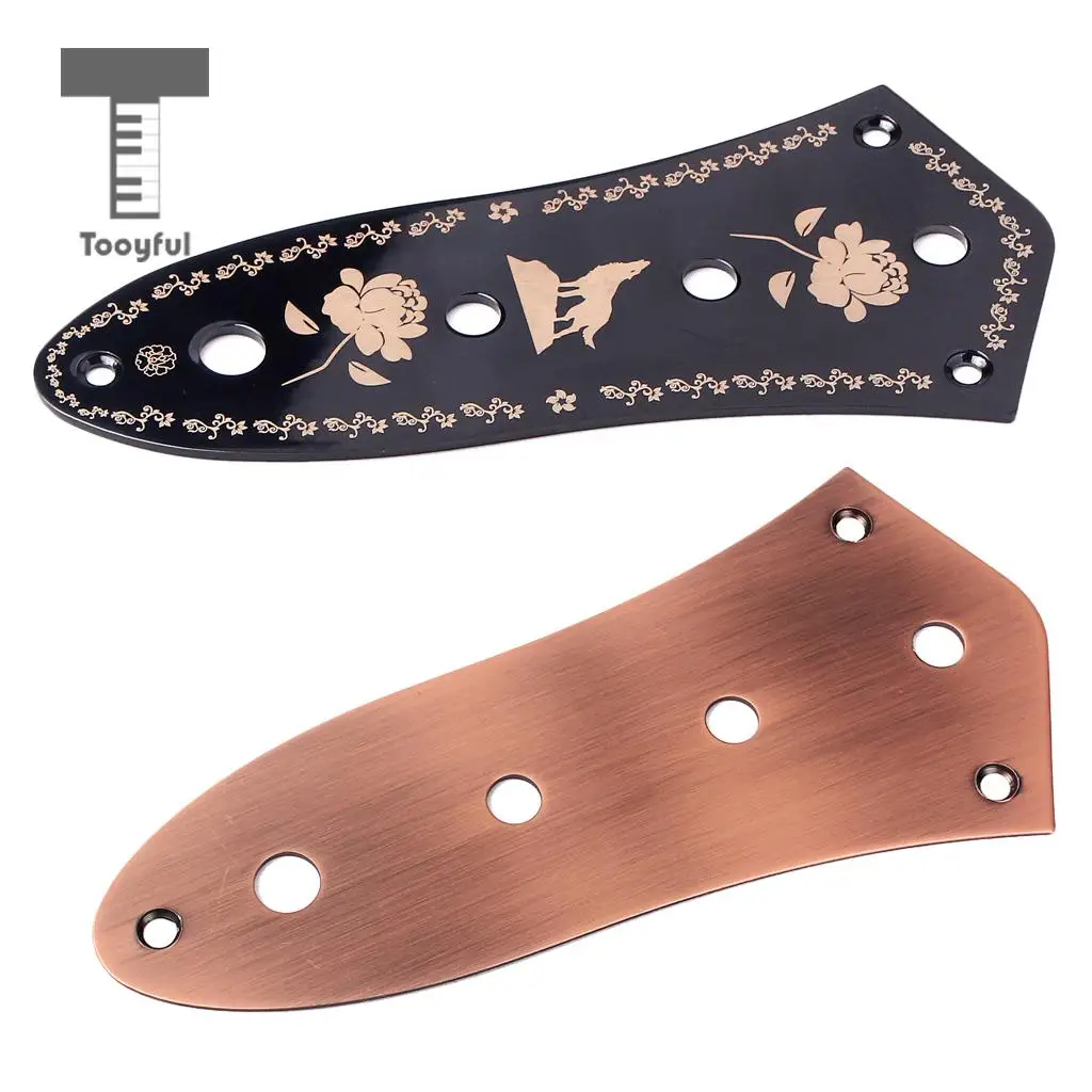 2pcs 4 Holes Standard Control Plate for Jazz Bass Guitar Replacement Accessory