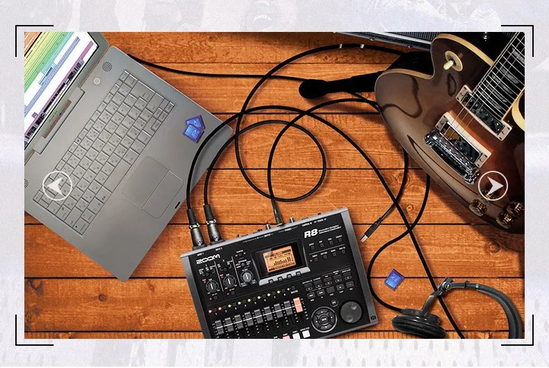 Зум R8 8-рекордер звуковая карта эффект аранжировщик аудио интерфейс г-жа контроль поверхности образец Портативный Музыка производственной системы