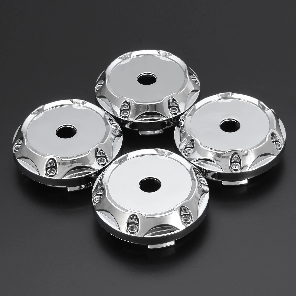 

4Pcs a set 64mm Universal ABS Silver Car Wheel Center Hub Caps Covers Set No Logo TW