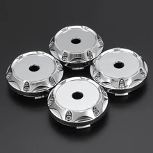 4Pcs a set 64mm Universal ABS Silver Car Wheel Center Hub Caps Covers Set No Logo TW