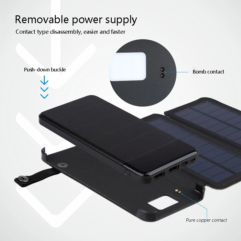 20000mAh Solar Power Bank Waterproof Solar Charger External Battery Backup Pack for Cell Phone Tablets External Battery Pack