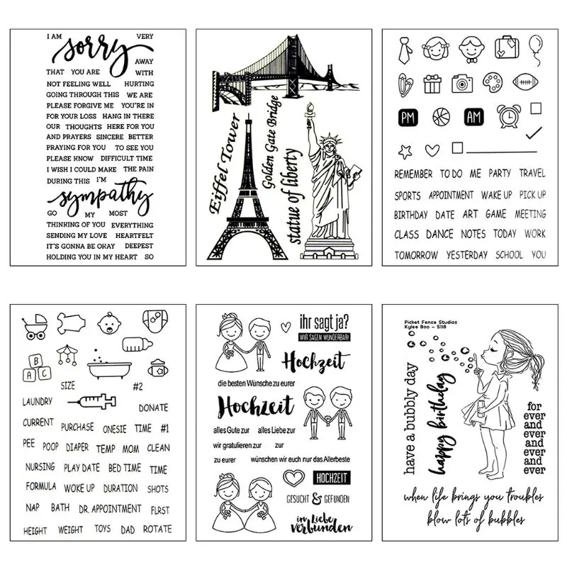 

Hochzeit Wedding DIY Silicone Clear Stamp Cling Seal Scrapbook Embossing Album Decor